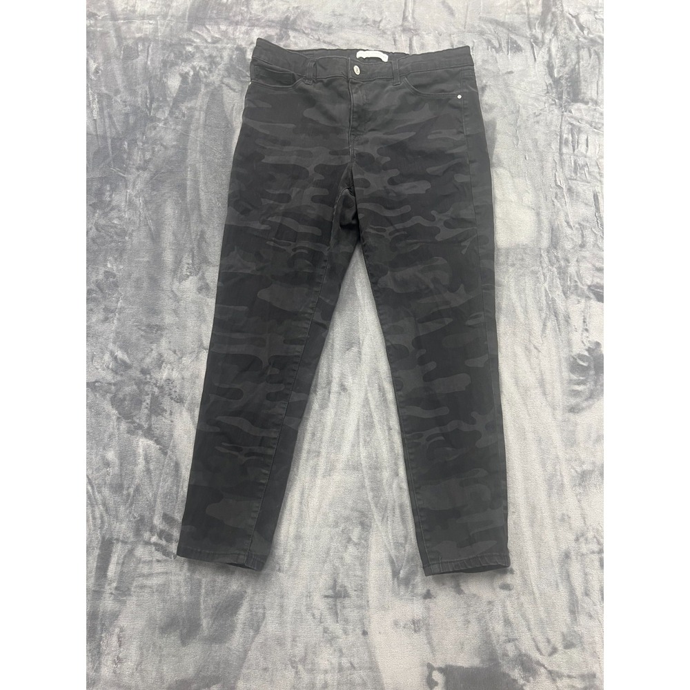 Social Standard By Sanctuary Ankle Jeans Womens 10 Black Denim Camouflage Skinny